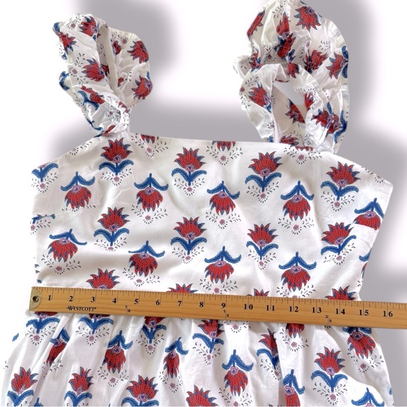 J.Crew Factory Squareneck Cotton Midi Dress Size 8 - Picture 7 of 9